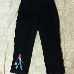 Med. Black Stretch Pants Capris